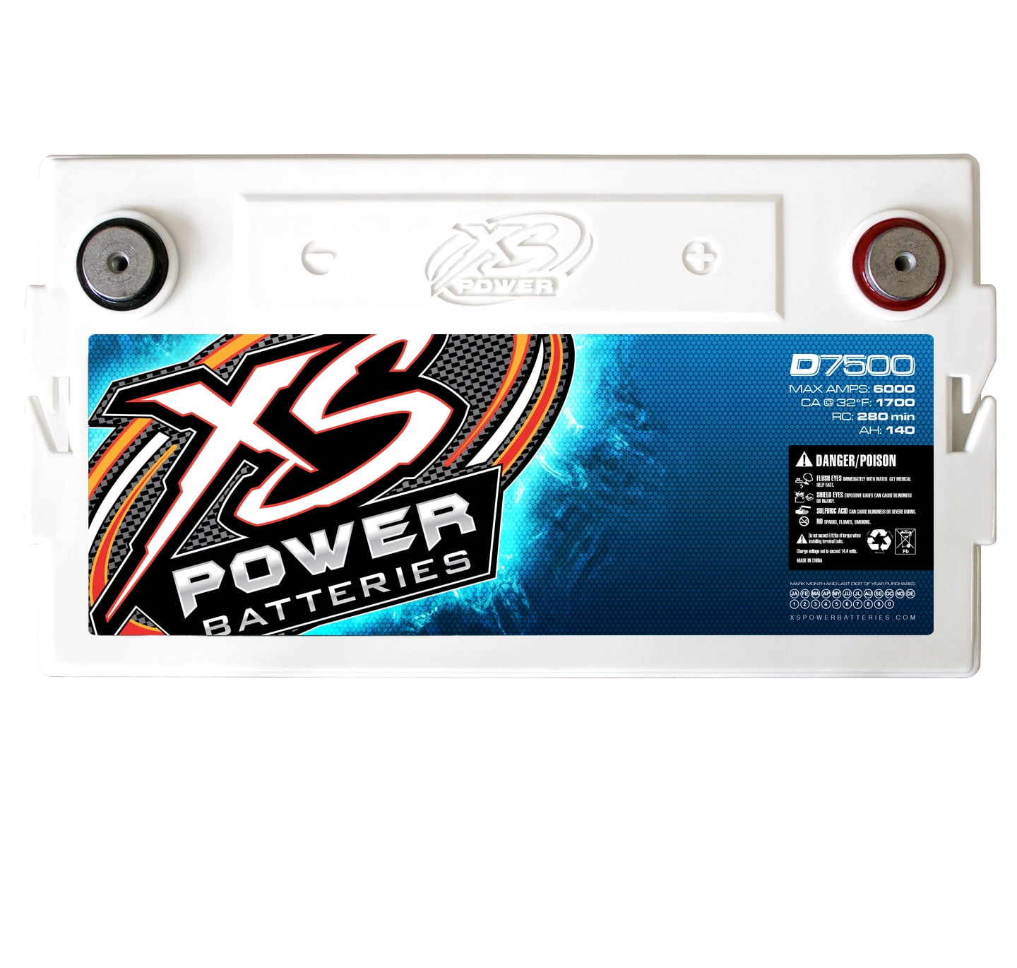 XS Power D7500 6000 Amp 12 Volt Power Cell Car Audio AGM Battery+Free Speaker !