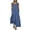 Blue, variant on Summer Beach Dresses for Womens 2025 Plus Size Fashion Sexy Printing Sleeveless Round Neck Dress