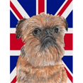 thumbnail image 1 of Brussels Griffon With Engish Union Jack British Flag Flag Garden Size, 1 of 1