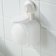 thumbnail image 2 of 9x16cm Wall-Mounted Manual Soap Dispenser for Bathroom, Traceless Design, White Soap Holder Box, 2 of 7