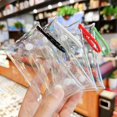 thumbnail image 2 of YUANOU Small Transparent Coin Purse PVC Clear Mini Female Purses Women Key Lipstick Earphone Mini Anime Doll Display Storage Bags Wallet Pouch(Red)5.5*8.5cm, 2 of 6