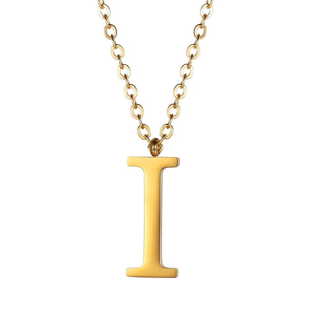 Collar de oro con letra del alfabeto PROSTEEL colgante inicial acero inoxidable para mujeres y niñas