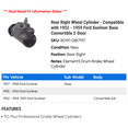 thumbnail image 2 of Rear Right Wheel Cylinder - Compatible with 1952 - 1959 Ford Sunliner Base Convertible 2-Door - Raybestos, 2 of 2