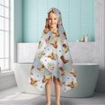 thumbnail image 6 of Gray Highland Cow Flower Boot Pattern Hooded Bath Towel，50"x30" for Ages 3 To 12 Kids, Quick Dry Lightweight Soft Microfiber Hood Beach Towel Cover Up for Kids, 6 of 7