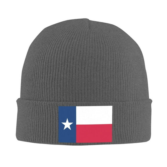 Star-Texas-Flag Beanie Hat Knit Hat Skull Cap for Men Women Winter Hat Deep Heather