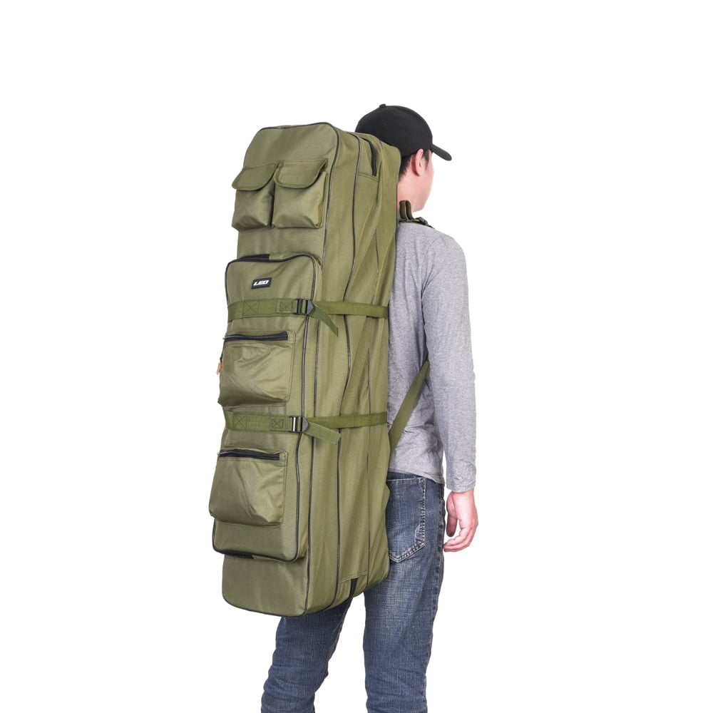 Sac De Pêche Lixada 1.2m Pliable - Bandoulière - Oxford 600D - Rangement Canne & Moulinet