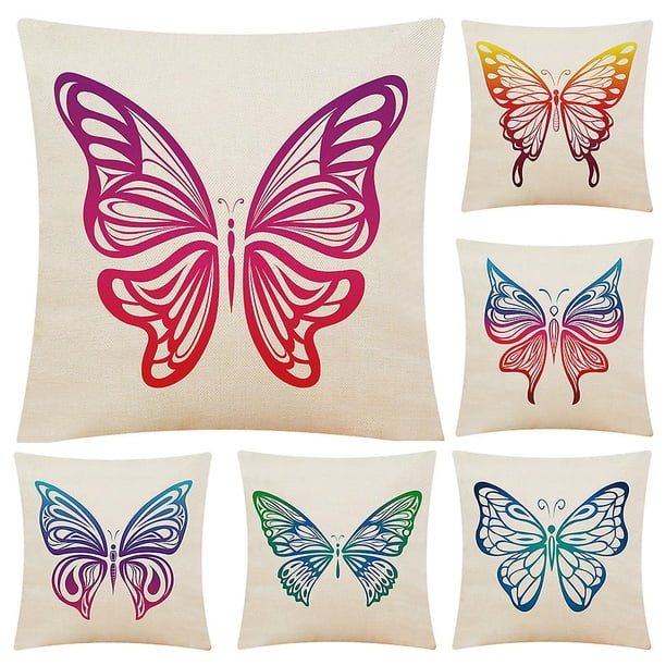 Cojines estampados de lepidópteros
