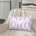 thumbnail image 4 of Plush Throw Pillow Covers, Lavender Flowers Pink Pillow Cases with Invisible Zipper, Breathable Microfiber Pillow Cases Standard Size for Sleeping Bedroom Sofa Living Room 20x30, 4 of 5