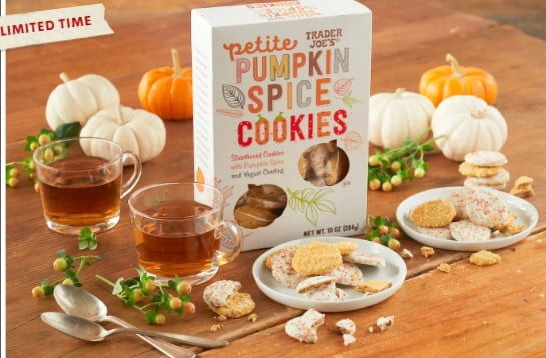 Trader Joe's Pumpkin Spice Shortbread Cookies, 10 oz Box (Pack of