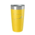 thumbnail image 1 of Fort Peck Lake Map Tumbler Travel Mug Insulated Laser Engraved Coffee Cup Montana 20 oz Yellow, 1 of 1