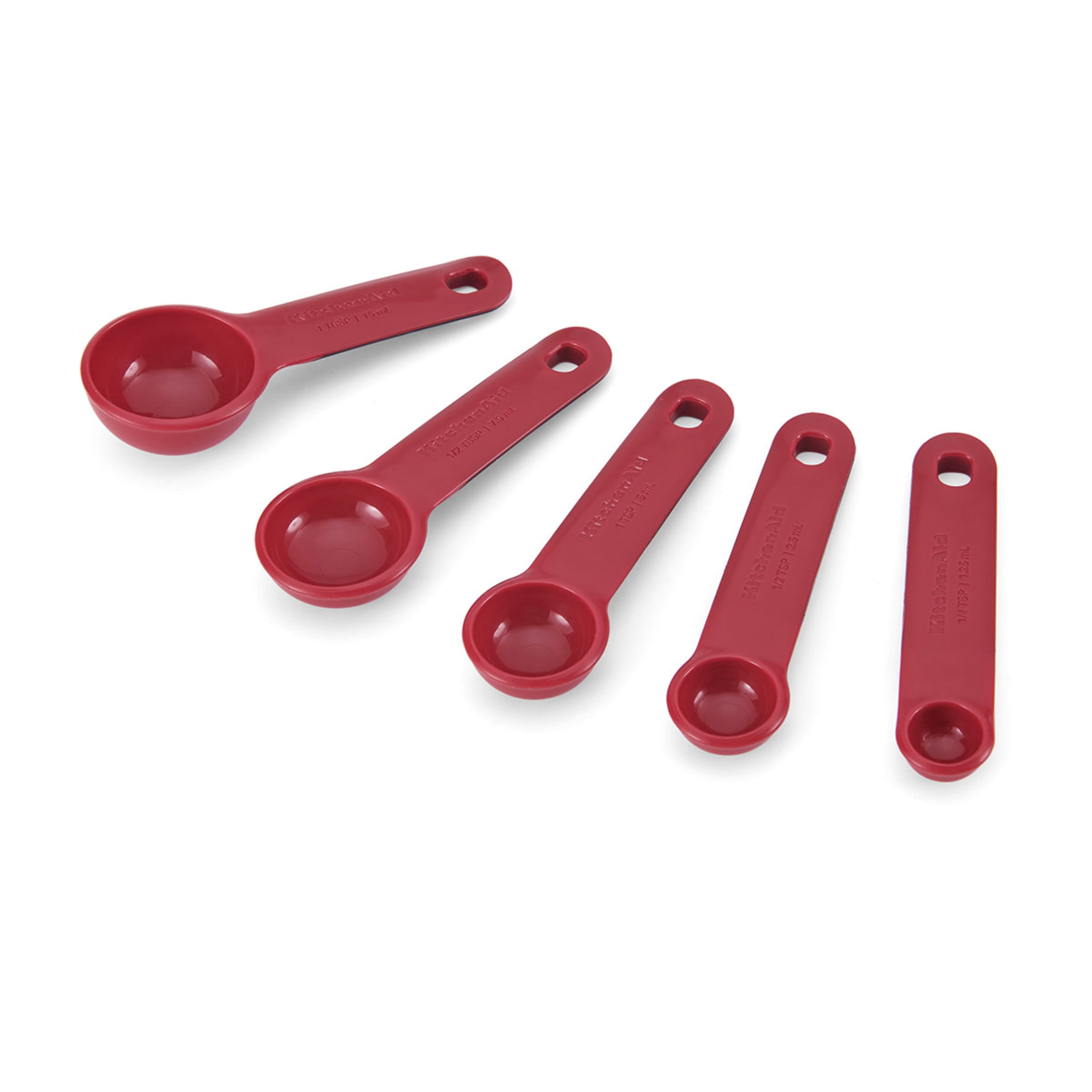 Kitchen Aid Universal Measure Cups and Spoons, Red, 9 pc Set