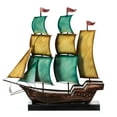 thumbnail image 2 of Nautical Home Decor Metal Sailboat Centerpiece Ship Decor Desktop Decoration, 2 of 9