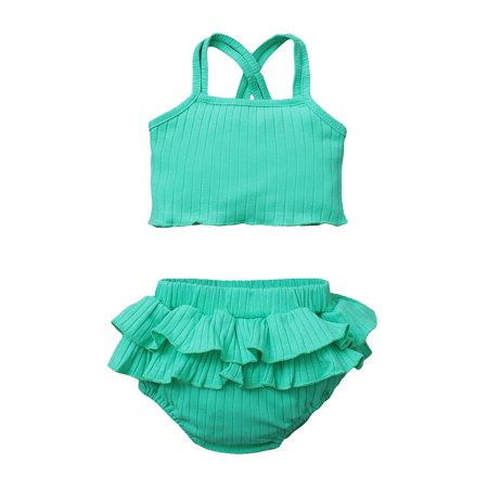 

Baby Girls Clothes Baby Essentials Newborn Infant Baby Girls Solid Ribbed Vest Tops+Ruffled Shorts Set Outfits on Clearance