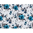 thumbnail image 2 of Zelouf Danielle Stretch Satin Print  , Sewing, DIY, Crafts Fabric by the Yard, 149 Ivy/teal, 1 Yard, 2 of 2