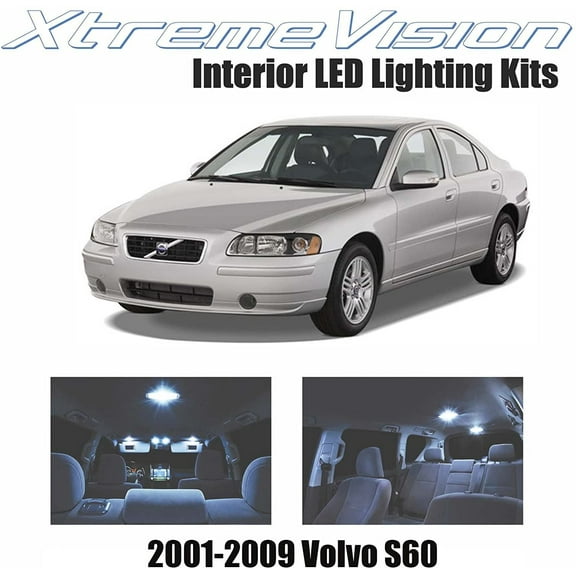 Xtremevision Interior LED for Volvo S60 2001-2009 10 Pieces Cool White Interior LED Kit Installation Tool