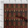 thumbnail image 1 of oneOone Tissu Polyester Lycra Rayé & Paisley Imprimé Ikat au Mètre 56 Pouces de Large, 1 of 4