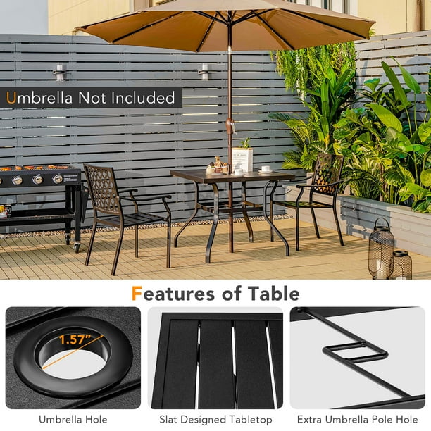 Walmart patio table with umbrella online hole