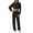 Black, variant on Brondbend Women Track Suits 2 Piece Set Solid Crew Neck Long Sleeve Pullover Sweatshirt Suit Mid Elastic Waist Drawstring Jogger Sweatpants Loose Fit Fall Outdoor Workout Tracksuit,Black
