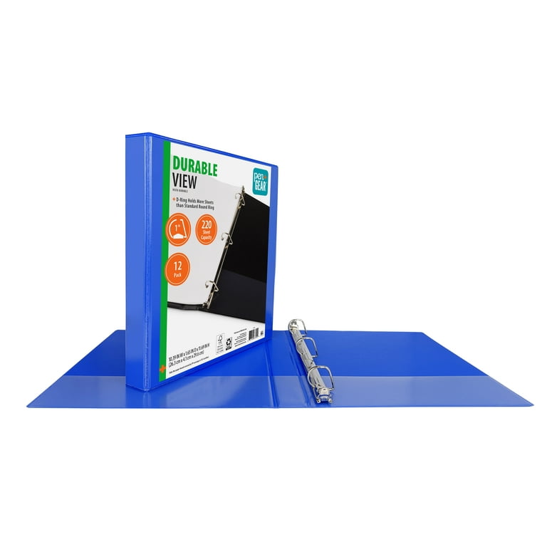 Pen+Gear 1 Inch Durable Binder, Blue photo 6