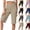 #01 Khaki, variant on Women's 14" Bermuda Shorts Knee Length High Waisted Stretchy Long Shorts with Pockets Athletic Casual Summer ,L,#01 Army Green