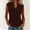 Dark Gray, variant on Womens Wine Red Gingham Sleeveless Peter Pan Collar Button Front Casual Blouse Top,Size 3XL