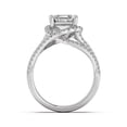 thumbnail image 2 of BEST Jewel 1.9 Ct Asscher Cut Engagement Rings - Wedding Halo Multi Shank Moissanite Rings - 14K White Gold Plated - Moissanite - Perfect for Proposal and Valentine’s Day Gifts, 2 of 4
