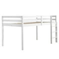 thumbnail image 5 of Tcbosik Twin Size Solid Pine Wood Low Loft Bed with Ladder and Guardrails, White, 5 of 8