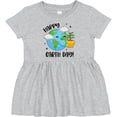 thumbnail image 3 of Inktastic Happy Earth Day Cute Smiling Planet Earth with Tree Girls Baby Dress, 3 of 5
