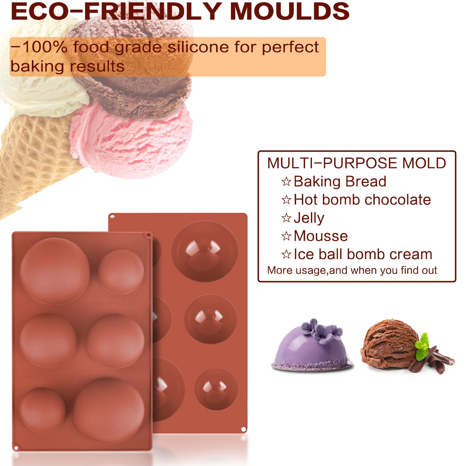 Muyulin Large Square Silicone Molds, 2 Pack Cake Cubes Mould, 8-Cavity  Candy Chocolate Molds for Baking Mousse Cheesecake Dessert Pop Truffle  Caramels