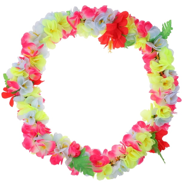 Guirnalda hawaiana para fiesta en la playa, decoración de leis, guirnalda para fiesta luau tropical