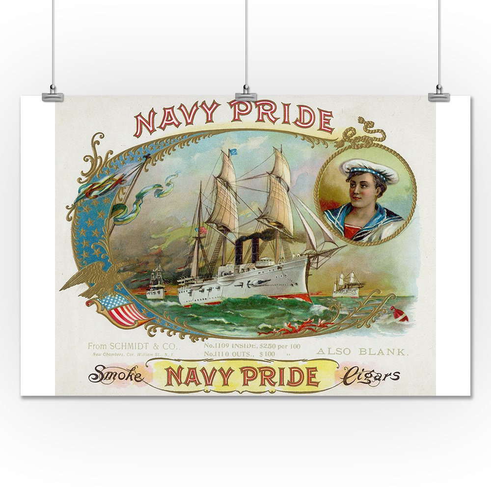 navy pride brand cigar box label 24x36 giclee gallery print wall