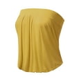 thumbnail image 2 of Doublju Wowen's Solid Natural Pleated Tube Top (Plus Size Available), 2 of 4