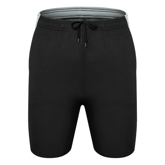 Men's Lightweight Workout Athletic Shorts with Pockets, Black, S
