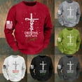 thumbnail image 4 of Letdown Men Long Sleeve Sweatshirts with "Christmas_Begins_With_Christ_Jesus" Letter Printed Holiday Pullover 2025 Novelty Sweatshirt (Light Gray, M), 4 of 4