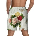 thumbnail image 4 of Uemuo Vintage Bike Flower Butterfly Pattern Mens Swim Trunks Quick Dry Board Shorts with Mesh Lining, Stretch Beach Shorts Quick Dry No-Chafing Board Shorts-XX-Large, 4 of 9