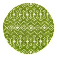 thumbnail image 2 of Unique Loom Moroccan Trellis Shag Collection Area Rug - Meknes (5' 3" Round Green/Ivory), 2 of 6