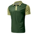 thumbnail image 3 of Akiihool Mens Polos Men's Short Sleeve Performance Knit Pocketless Coro Polo (Green,M), 3 of 4