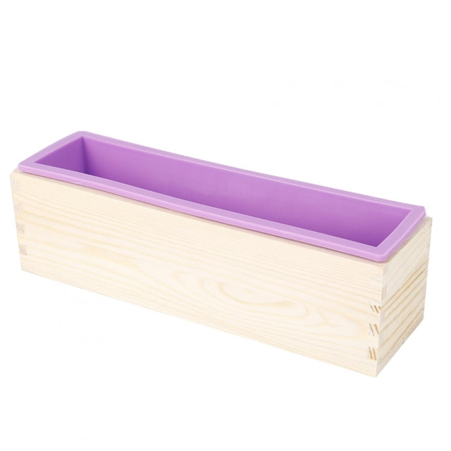 Molde rectangular para jabón morado de 900 ml para hornear, crear jabones, chocolates y helados
