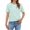 Blue, variant on Office Wear for Women 2026 Kelon Blouses for Women Short Sleeve Shirts Cowl Neck Boho Tops Summer Outfits 2026 Fashion Clothing Blouses, XL
