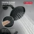 thumbnail image 4 of Delta Faucet Woodhurst 14 Series Matte Black Shower Faucet Tub and Shower Trim Kit with Single-Spray Touch-Clean Black Shower Head Matte Black T14432-BL (Valve Not Included), 4 of 5