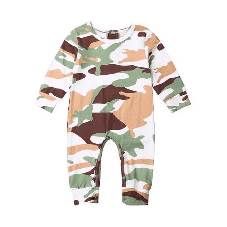 

Inevnen Baby Girl Boy Romper Camouflage Deer Patchwork Jumpsuit Infant Casual One-piece Clothes