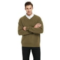 thumbnail image 5 of Toptie Mens Cotton Long Sleeve Sweatershirt V-Neck Basic Designed, 5 of 10