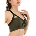 thumbnail image 2 of FANNYC Yoga Sports Adjustable Strappy Bra for Women Criss Cross Wirefree Bras Medium Support Yoga Workout Bra with Removable Cups, 2 of 8