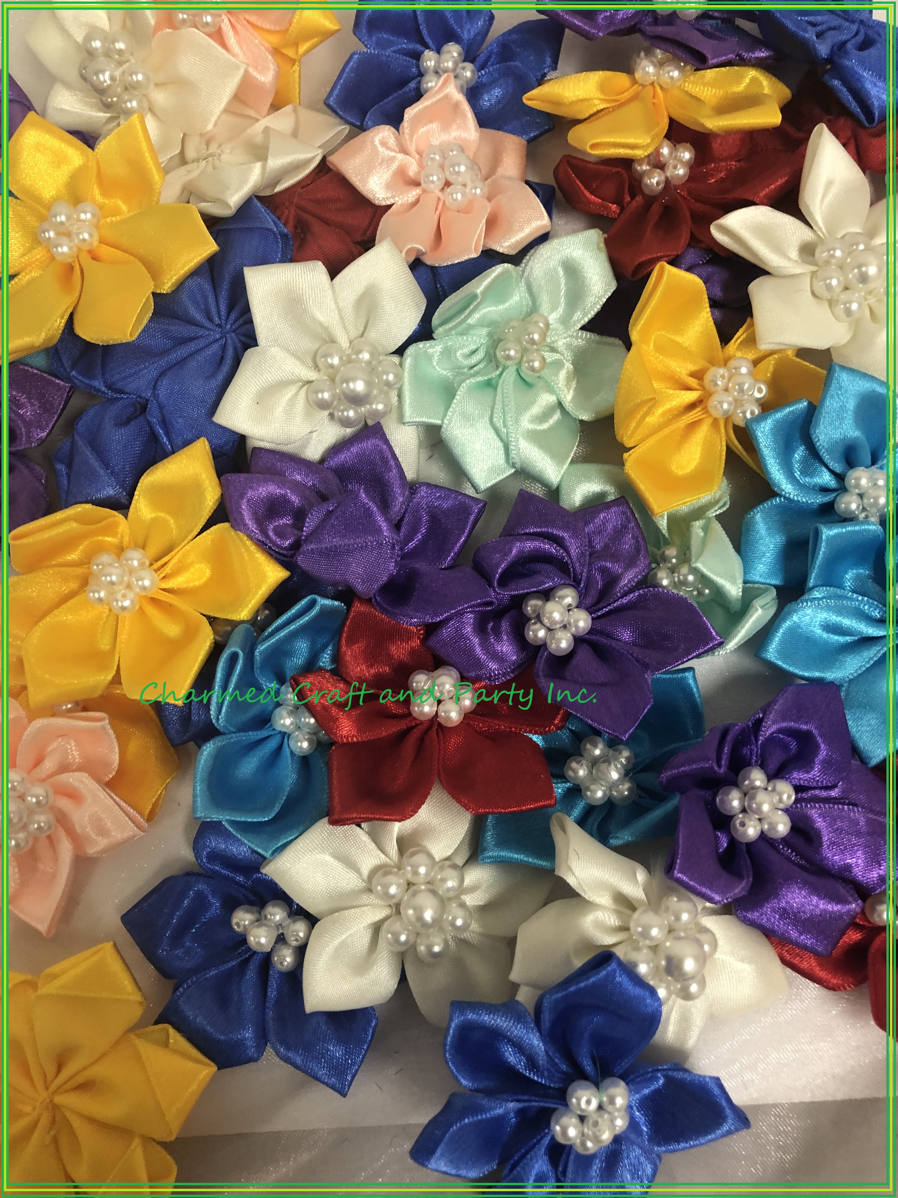 100 Purple Satin Ribbon Gift Bows 1 1/2" Appliques Trim Sew Wedding Card Craft 