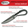 thumbnail image 3 of SZCO Supplies 8" Medieval Twist Feasting Utility Knife with Carbon Steel Blade and Black Coated Handle, 3 of 3