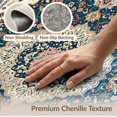 thumbnail image 6 of ODIKA 8'x10' Washable Area Rug Livingroom Vintage Distressed Boho Scroll Border Large Ornate for King Size Bedroom Under Bed, Master Suite, Non-Shedding, Easy Care, 6 of 7