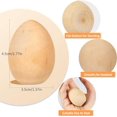 thumbnail image 2 of Paquete de 10 huevos de Pascua falsos de madera sin terminar con fondo plano, huevos artesanales de Pascua sin pintar, adornos de huevos de Pascua para juegos de niños, alimentos de juguete, 2 of 5