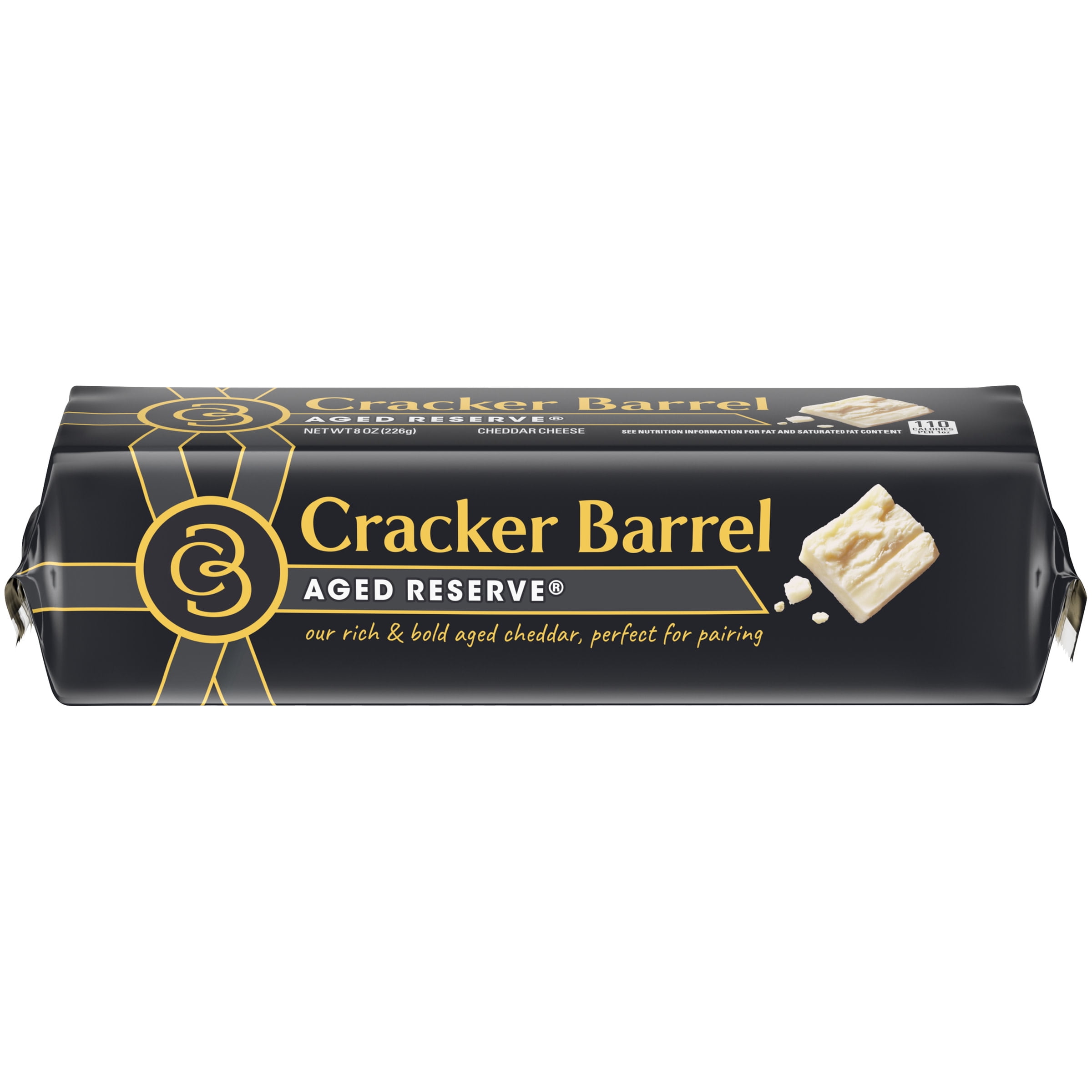 Cracker Barrel Aged Reserve White Cheddar Cheese, 8 Oz Block - Walmart ...