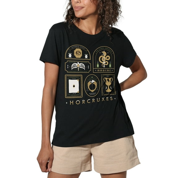 Harry Potter Horcrux Field Guide Women's Loose T-Shirt, Black, Medium