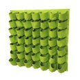 thumbnail image 1 of Bolsa de plantación vertical de 64 bolsillos, bolsa de pared de fieltro, bolsillo de jardinería, bolsa colgante de plantas resistente a la corrosión, decoración de jardín al aire libre(verde), 1 of 5